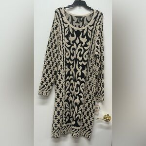 Black and Cream Patterned Dress